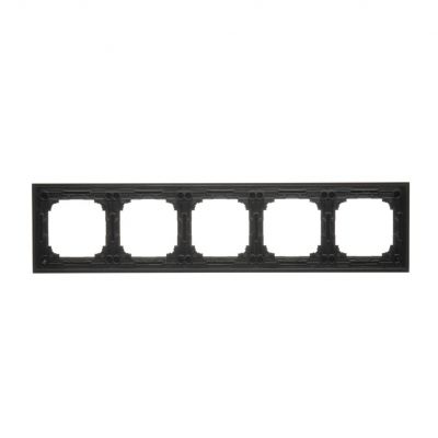 Simon 55 Ramka pięciokrotna 5-krotna Nature Szkło mrożone czarne TRN5/179 KONTAKT (TRN5/179)