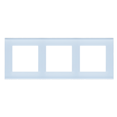 Simon 55 Ramka potrójna 3-krotna Nature Szkło mrożone błękitne TRN3/180 KONTAKT (TRN3/180)