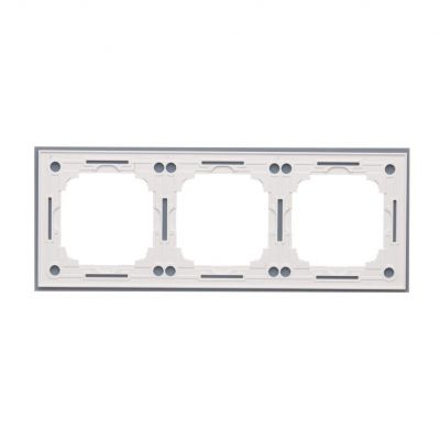 Simon 55 Ramka potrójna 3-krotna Nature Szkło mrożone błękitne TRN3/180 KONTAKT (TRN3/180)