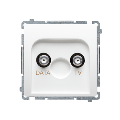 Simon Basic Gniazdo antenowe TV-DATA 1x wejście: 5–1000 MHz biały BMAD1.01/11 KONTAKT (BMAD1.01/11)