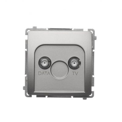 Simon Basic Gniazdo antenowe TV-DATA 1x wejście: 5–1000 MHz satynowy BMAD1.01/29 KONTAKT (BMAD1.01/29)