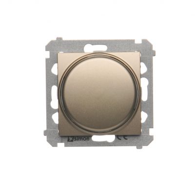 Simon 54 Ściemniacz obrotowy do LED ściemnialnych 230 V 2–250 W złoty mat. Maksymalna ilość zródeł LED - 10 szt. DS9L.01/44 KONTAKT (DS9L.01/44)
