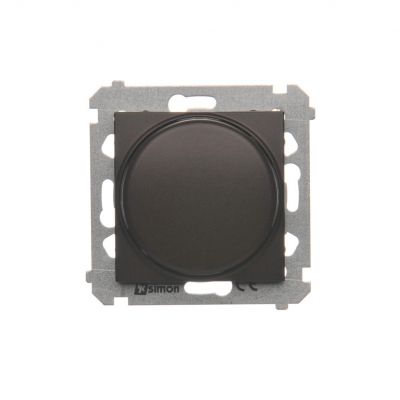 Simon 54 Ściemniacz obrotowy do LED ściemnialnych 230 V 2–250 W brąz mat. Maksymalna ilość zródeł LED - 10 szt. DS9L.01/46 KONTAKT (DS9L.01/46)
