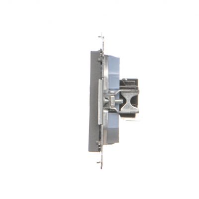 Simon 55 Gniazdo komputerowe RJ45 kategoria 5e + telefoniczne RJ12 Grafitowy mat T5F.01/116 KONTAKT (T5F.01/116)
