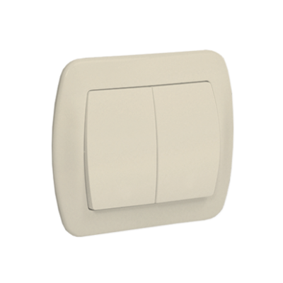 Simon Akord Łącznik schodowy podwójny 10A 250V zaciski śrubowe beż AW6/2/12 KONTAKT (AW6/2/12)