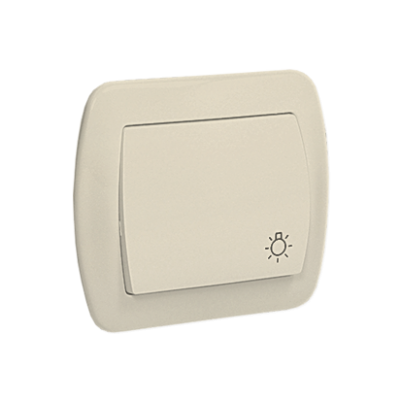 Simon Akord Przycisk światło 10A 250V zaciski śrubowe beż AS1/12 KONTAKT (AS1/12)