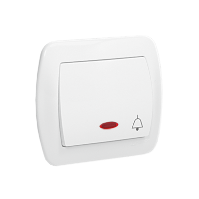 Simon Akord Przycisk dzwonek z podświetleniem 10A 250V zaciski śrubowe biały AD1L/11 KONTAKT (AD1L/11)