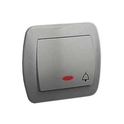 Simon Akord Przycisk dzwonek z podświetleniem 10A 250V zaciski śrubowe aluminiowy AD1L/26 KONTAKT (AD1L/26)