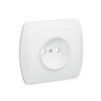 SIMON AKORD Gniazdo pojedyncze b/u białe AG1e/11 KONTAKT (AG1e/11)