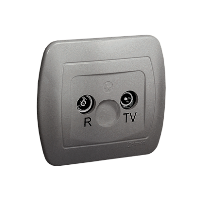Simon Akord Gniazdo antenowe R-TV końcowe separowane aluminiowy AAK/26 KONTAKT (AAK/26)