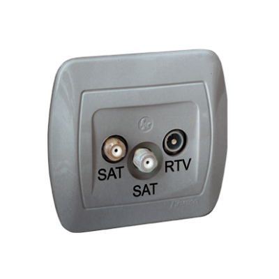 Simon Akord Gniazdo antenowe SAT-SAT-RTV końcowe aluminiowy AZAR+SAT3.1-P2/26 KONTAKT (AZAR+SAT3.1-P2/26)
