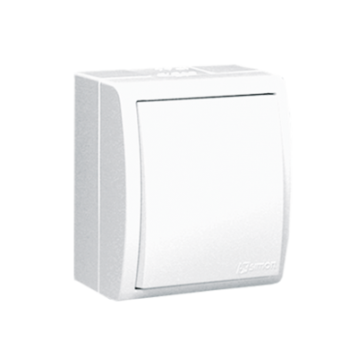 Simon Aquarius Łącznik pojedynczy jednobiegunowy bryzgoszczelny IP54 zaciski śrubowe biały AQW1/11 KONTAKT (AQW1/11)