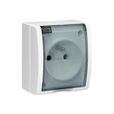 Simon Aquarius Gniazdo wtyczkowe z uziemieniem bryzgoszczelne IP54 klapka transparentna z przesłonami torów prądowych 16A 250V zaciski śrubowe biały AQGZ1Z/11A AQGZ1z/11a KONTAKT (AQGZ1z/11a)