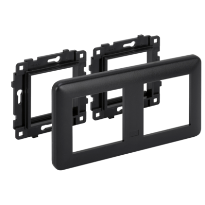 Simon Connect Suport podtynkowy z ramką 2x K45 szary grafit KR445/14 KONTAKT (KR445/14)