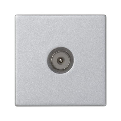 Simon Connect Płytka K45 gn. TV męskie 45x45mm + wkład aluminium K120A/8 KONTAKT (K120A/8)