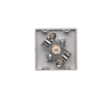 Simon Connect Płytka K45 gn. TV męskie 45x45mm + wkład aluminium K120A/8 KONTAKT (K120A/8)