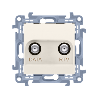 Simon 10 Gniazdo antenowe końcowe RTV-DATA 1x wejście: 5÷1000 MHz krem CAD1.01/41 KONTAKT (CAD1.01/41)