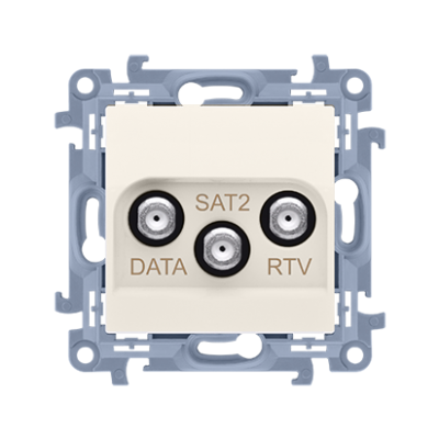 Simon 10 Gniazdo antenowe końcowe RTV-DATA-SAT 1x wejście: 5÷2400 MHz krem CADSATF.01/41 KONTAKT (CADSATF.01/41)