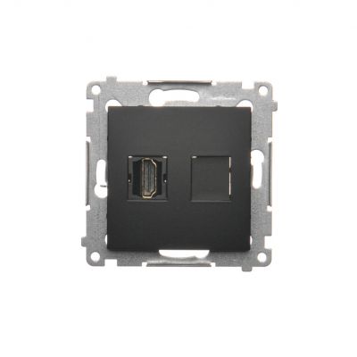 Simon 54 Gniazdo HDMI czarny DGHDMI.01/49 KONTAKT (DGHDMI.01/49)