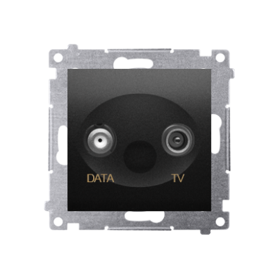 Simon 54 Gniazdo TV-DATA. Dwa porty wyjściowe typu "F" . Częstotliwość dla wejścia 5-1000 MHz czarny DAD1.01/49 KONTAKT (DAD1.01/49)