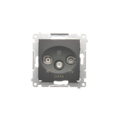 Simon 54 Gniazdo R-TV-DATA czarny DAD.01/49 KONTAKT (DAD.01/49)