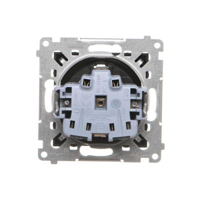Simon 54 Gniazdo Schuko z przesłonami 16A 250V zaciski śrubowe czarny DGSz1Z.01/49 KONTAKT (DGSz1Z.01/49)