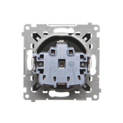 Simon 54 Gniazdo Schuko z przesłonami 16A 250V szybkozłączka czarny DGSz1CZ.01/49 KONTAKT (DGSz1CZ.01/49)