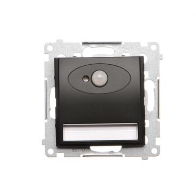 Simon 54 Oprawa oświetleniowa LED z czujnikiem ruchu 230 V AC 1.4 W białe zimne 5900 K czarny DOSCA.01/49 KONTAKT (DOSCA.01/49)