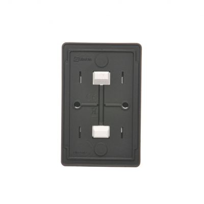 Simon 54 Gniazdo podwójne Schuko natynkowe z przesłonami torów prądowych wersja skandynawska 16A 250V zaciski śrubowe czarny EGSZ2NZ/49 KONTAKT (EGSZ2NZ/49)