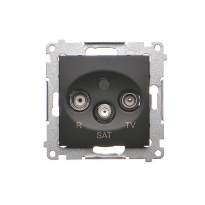Simon 54 Gniazdo antenowe R-TV-SAT końcowe/zakończeniowe czarny DASK.01/49 KONTAKT (DASK.01/49)