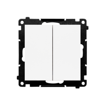Simon 55 Przycisk zwierny podwójny zwierny bez piktogramu szybkozłączka Biały mat TP2.01/111 KONTAKT (TP2.01/111)