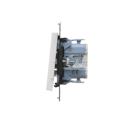 Simon 55 Przycisk zwierny podwójny zwierny bez piktogramu szybkozłączka Biały mat TP2.01/111 KONTAKT (TP2.01/111)