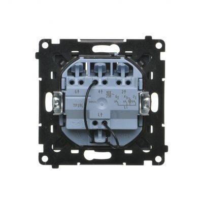 Simon 55 Przycisk zwierny potrójny z podświetleniem LED szybkozłączka Grafitowy mat TP31L.01/116 KONTAKT (TP31L.01/116)