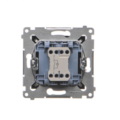 Simon 54 Łącznik pojedynczy jednobiegunowy z podświetleniem LED szybkozłączka czarny DW1L.01/49 KONTAKT (DW1L.01/49)