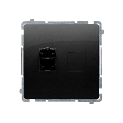 SIMON BASIC WMUK-0610xx-Y011 Gniazdo komputerowe RJ45, kategoria 6, pojedyncze z przesłoną przeciwku BM61.01/49 KONTAKT (BM61.01/49)