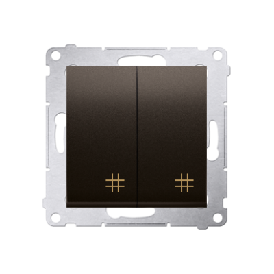 Simon 54 Łącznik krzyżowy podwójny 10A 250V szybkozłączka brąz mat DW7/2.01/46 KONTAKT (DW7/2.01/46)