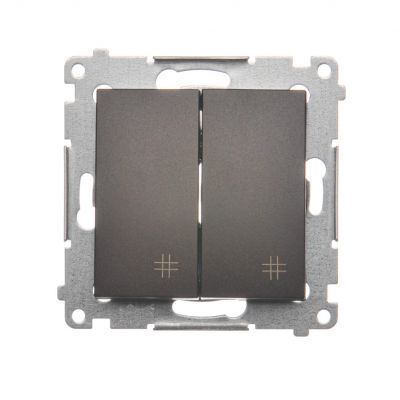 Simon 54 Łącznik krzyżowy podwójny 10A 250V szybkozłączka brąz mat DW7/2.01/46 KONTAKT (DW7/2.01/46)