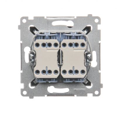 Simon 54 Łącznik krzyżowy podwójny 10A 250V szybkozłączka brąz mat DW7/2.01/46 KONTAKT (DW7/2.01/46)