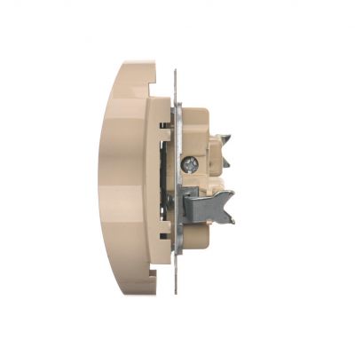 Simon 54 Nature Gniazdo wtyczkowe bez uziemienia z przesłonami podwójne do ramek NATURE 16A 250V zaciski śrubowe kremowy DG2MZN.01/41 KONTAKT (DG2MZN.01/41)