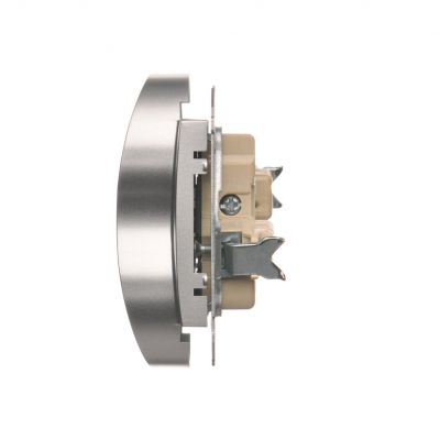 Simon 54 Nature Gniazdo wtyczkowe bez uziemienia z przesłonami podwójne do ramek NATURE 16A 250V zaciski śrubowe srebrny mat DG2MZN.01/43 KONTAKT (DG2MZN.01/43)