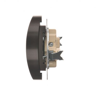 Simon 54 Nature Gniazdo wtyczkowe bez uziemienia z przesłonami podwójne do ramek NATURE 16A 250V zaciski śrubowe brąz mat DG2MZN.01/46 KONTAKT (DG2MZN.01/46)