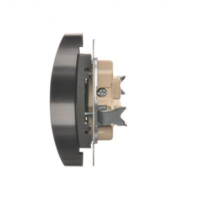 Simon 54 Nature Gniazdo wtyczkowe bez uziemienia z przesłonami podwójne do ramek NATURE 16A 250V zaciski śrubowe czarny DG2MZN.01/49 DG2MZN.01/48 KONTAKT (DG2MZN.01/48)