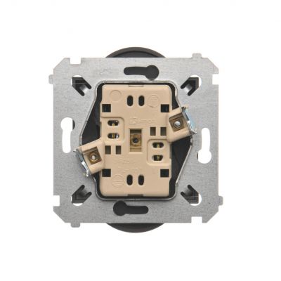 Simon 54 Nature Gniazdo wtyczkowe bez uziemienia z przesłonami podwójne do ramek NATURE 16A 250V zaciski śrubowe czarny DG2MZN.01/49 DG2MZN.01/48 KONTAKT (DG2MZN.01/48)