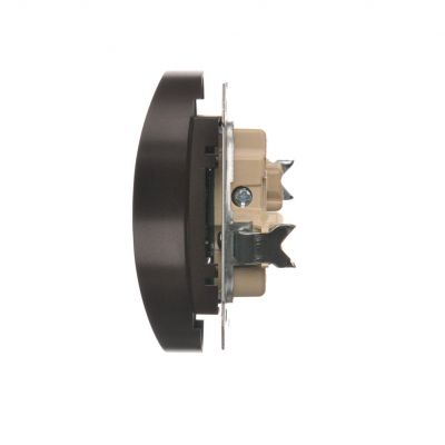 Simon 54 Nature Gniazdo wtyczkowe z uziemieniem z przesłonami podwójne do ramek NATURE 16A 250V zaciski śrubowe brąz mat DGZ2MZN.01/46 KONTAKT (DGZ2MZN.01/46)