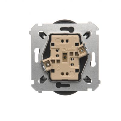 Simon 54 Nature Gniazdo wtyczkowe z uziemieniem z przesłonami podwójne do ramek NATURE 16A 250V zaciski śrubowe brąz mat DGZ2MZN.01/46 KONTAKT (DGZ2MZN.01/46)