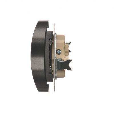 Simon 54 Nature Gniazdo wtyczkowe z uziemieniem z przesłonami podwójne do ramek NATURE 16A 250V zaciski śrubowe antracyt DGZ2MZN.01/48 KONTAKT (DGZ2MZN.01/48)