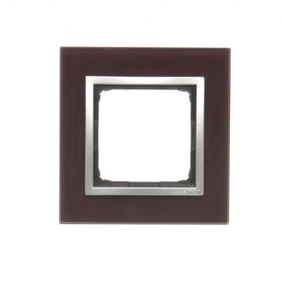 Simon 54 Nature Ramka 1-krotna Nature-Szkło KUSZĄCA ŚLIWKA IP20/IP44* (*IP44-należy zastosować uszczelkę ramki DUN1) DRN1/89 KONTAKT (DRN1/89)