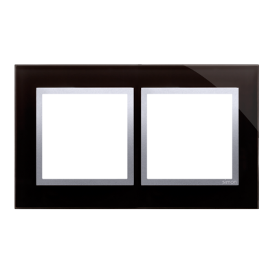 Simon 54 Nature Ramka 2-krotna Nature-Szkło KSIĘŻYCOWA LAWA IP20/IP44* (*IP44-należy zastosować zestaw uszczelek DUN2) DRN2/74 KONTAKT (DRN2/74)