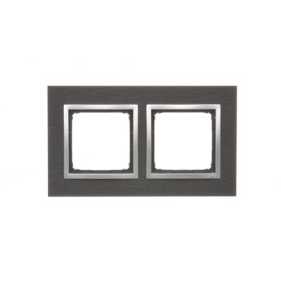 Simon 54 Nature Ramka 2-krotna Nature-Metal INOX YIN IP20/IP44* (*IP44-należy zastosować zestaw uszczelek DUN2) DRN2/78 KONTAKT (DRN2/78)