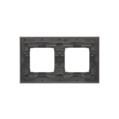 Simon 54 Nature Ramka 2-krotna Nature-Metal SATYNOWY BLASK IP20/IP44* (*IP44-należy zastosować zestaw uszczelek DUN2) DRN2/79 KONTAKT (DRN2/79)